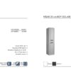 HİSAR teknik çizim HİSAR Banyo Dolabı teknik çizim ve ölçüler - Vita Mobilya