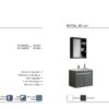 ROYAL teknik çizim ROYAL Banyo Dolabı teknik çizim ve ölçüler - Vita Mobilya